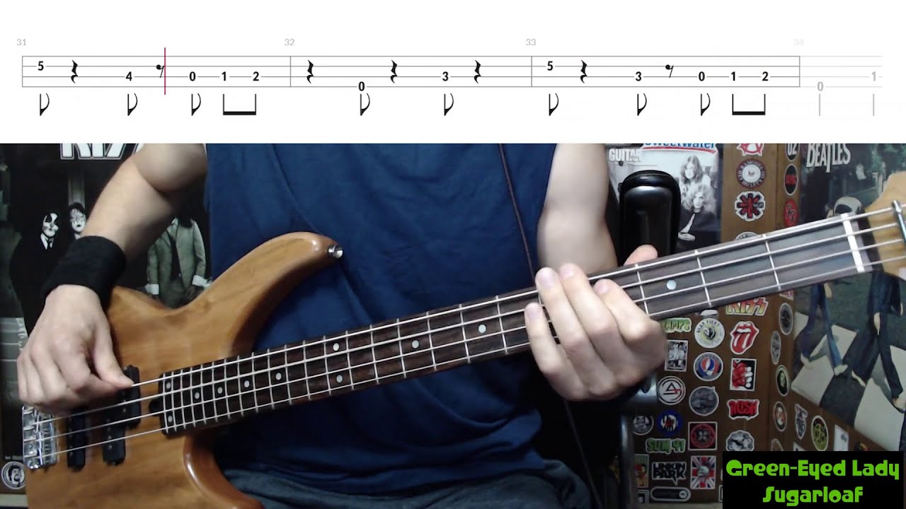 Green-Eyed Lady by Sugarloaf - Bass Cover with Tabs Play-Along