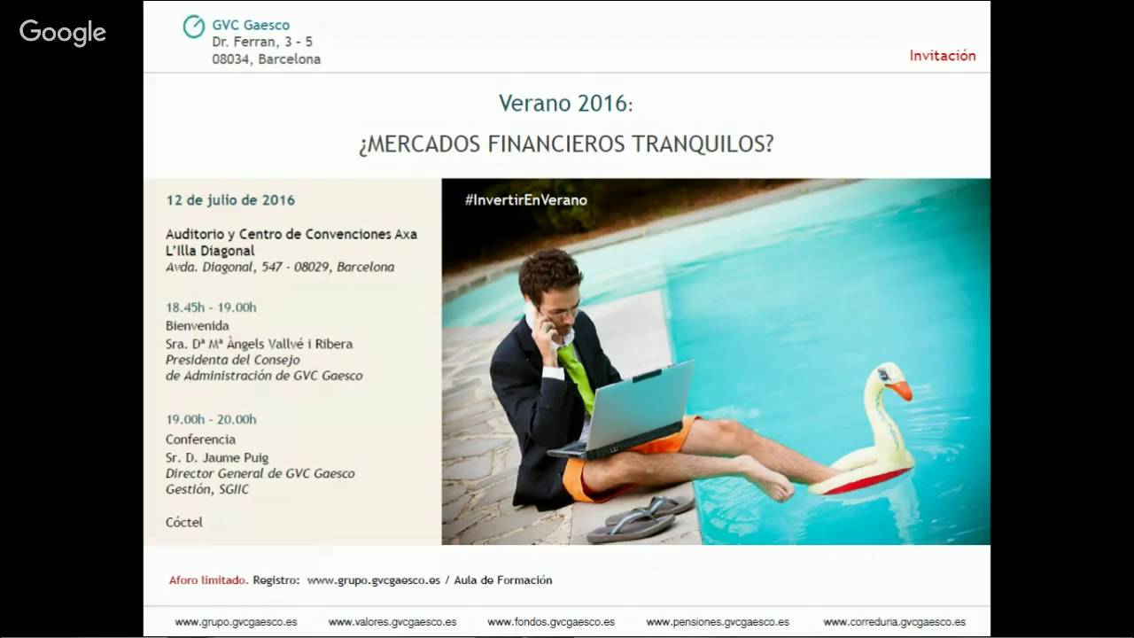 Encuentro Digital con GVC Gaesco y Jaume Puig: Estrategias de inversión eficientes 29 junio