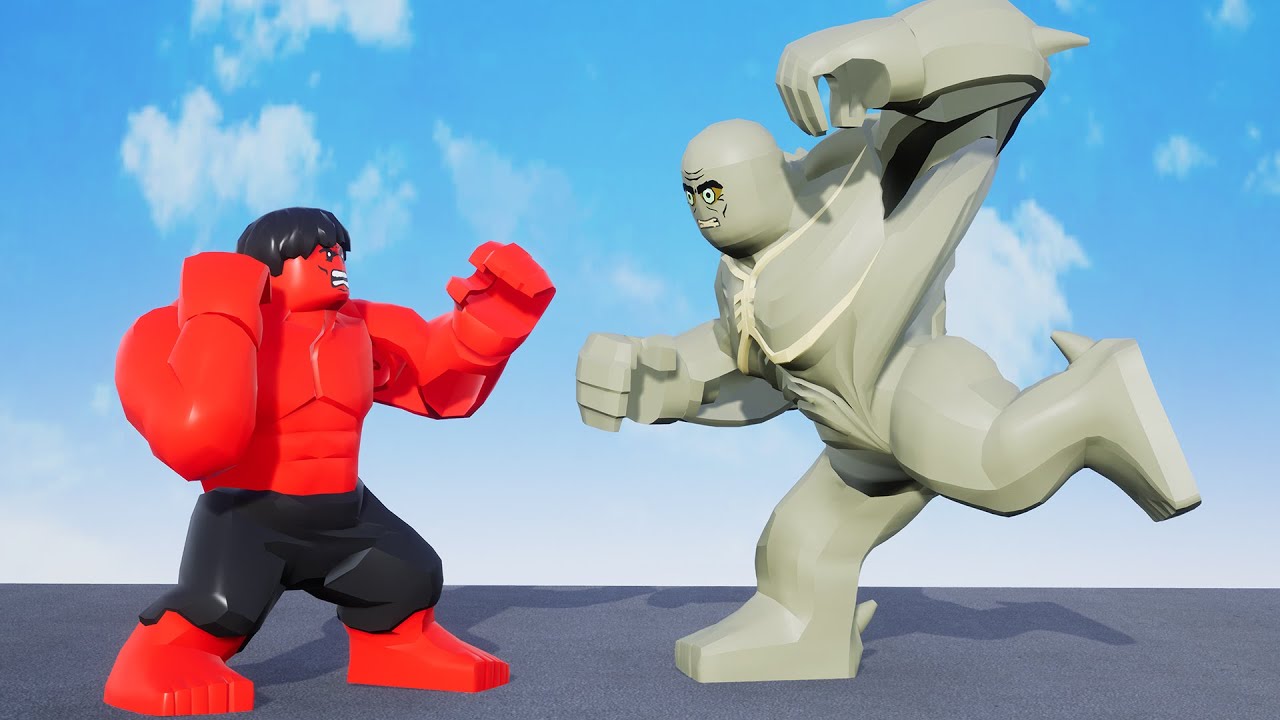 RED Hulk vs ABOMINATION Epic BATTLE in Lego Marvel Game with KwakyGaming (NRG) Lego Game