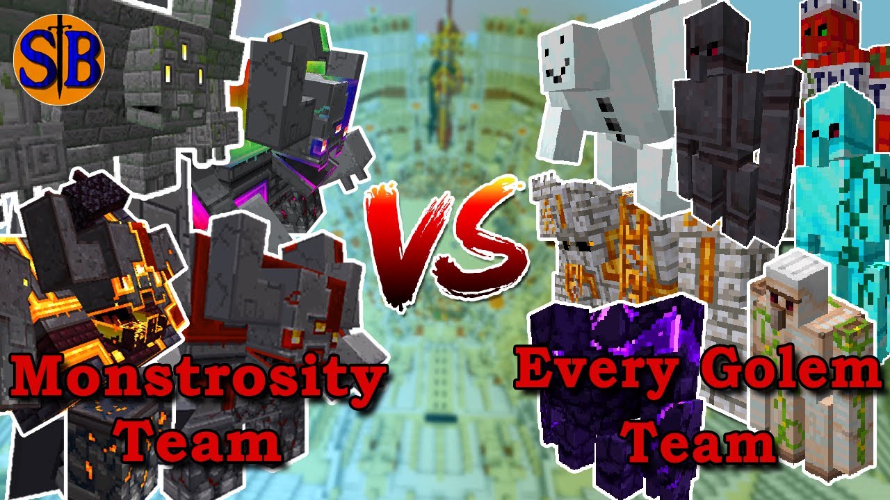 Monstrosity Team vs Every golem Team | 1.19 Minecraft mob battle