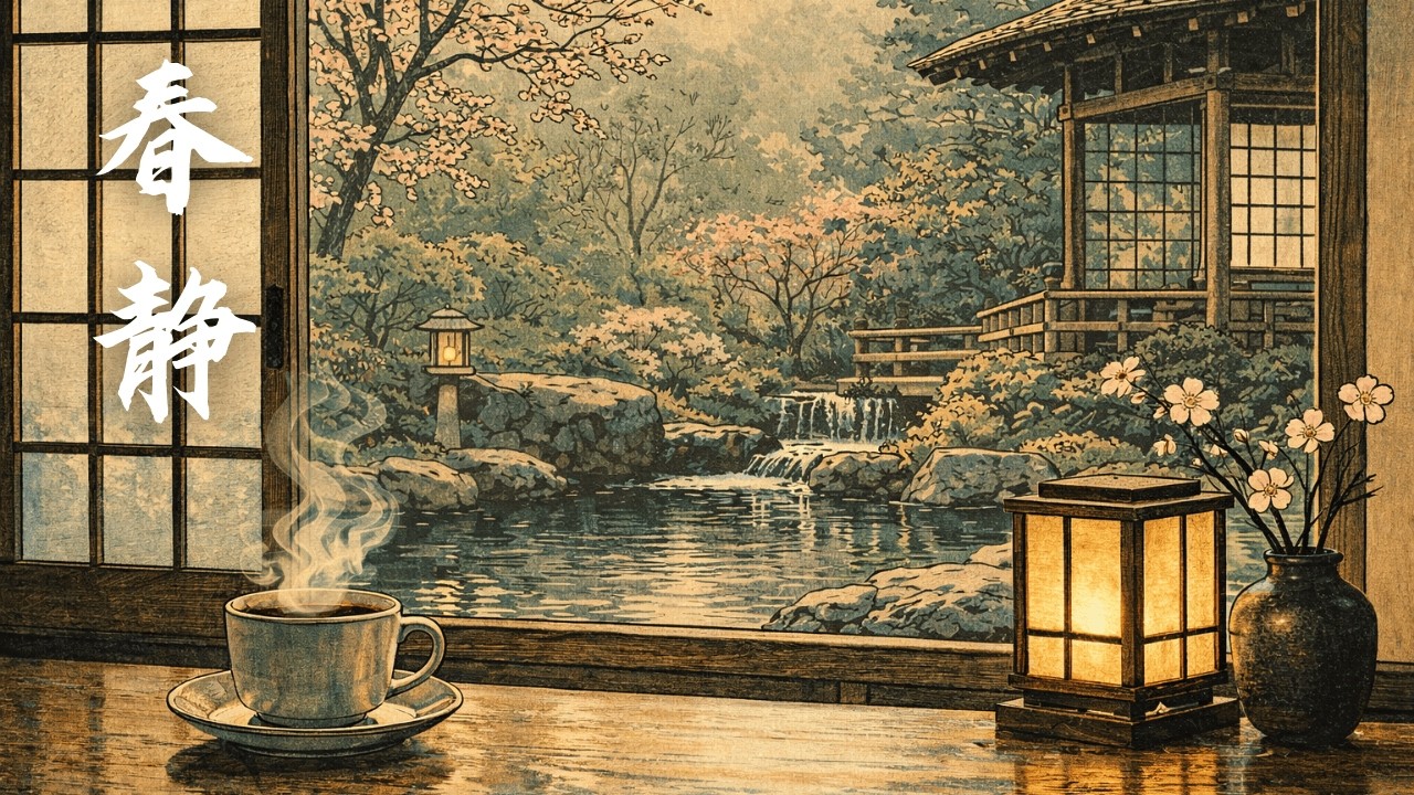 Japanese Zen Jazz | Spring Serenity – Relaxing Ryokan Café BGM