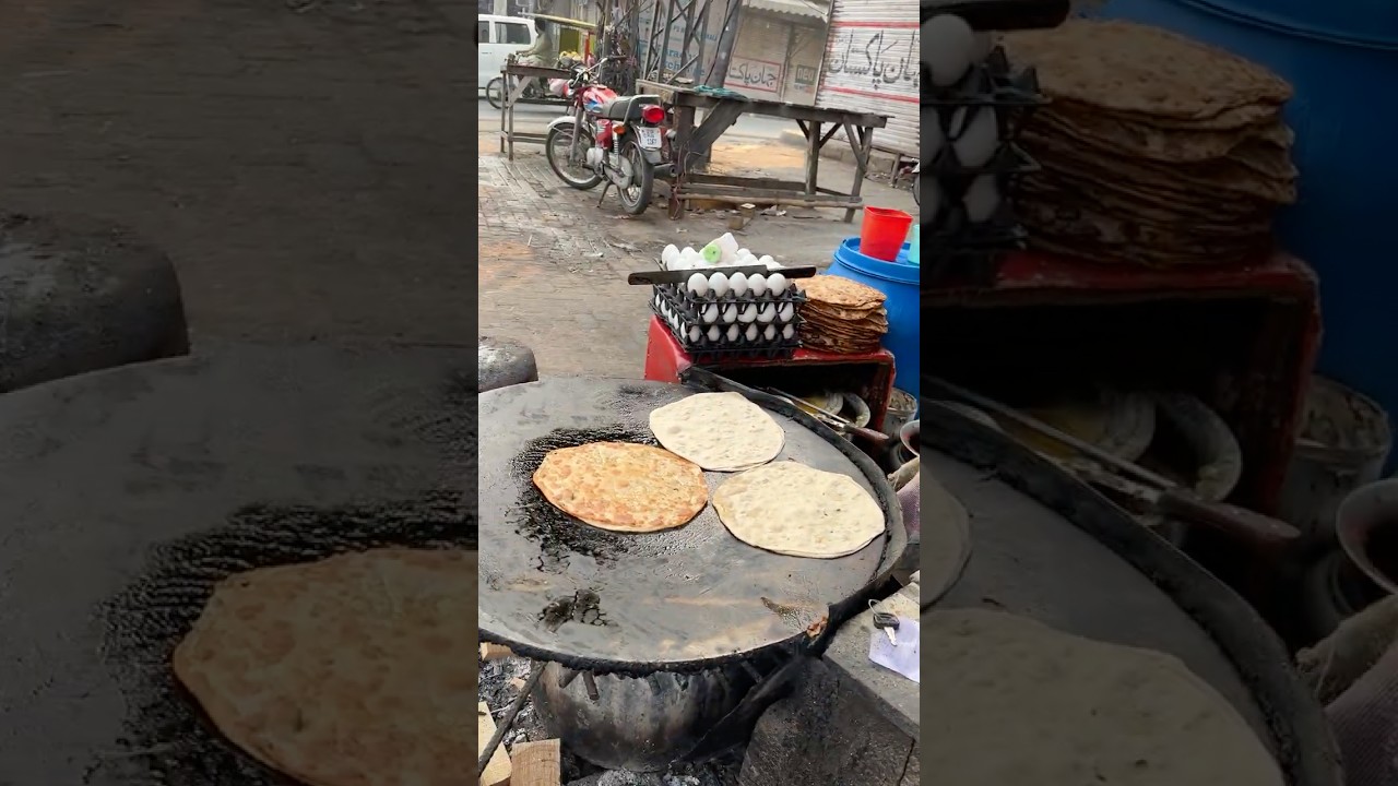Aloo Saag Paratha 😍 #shorts