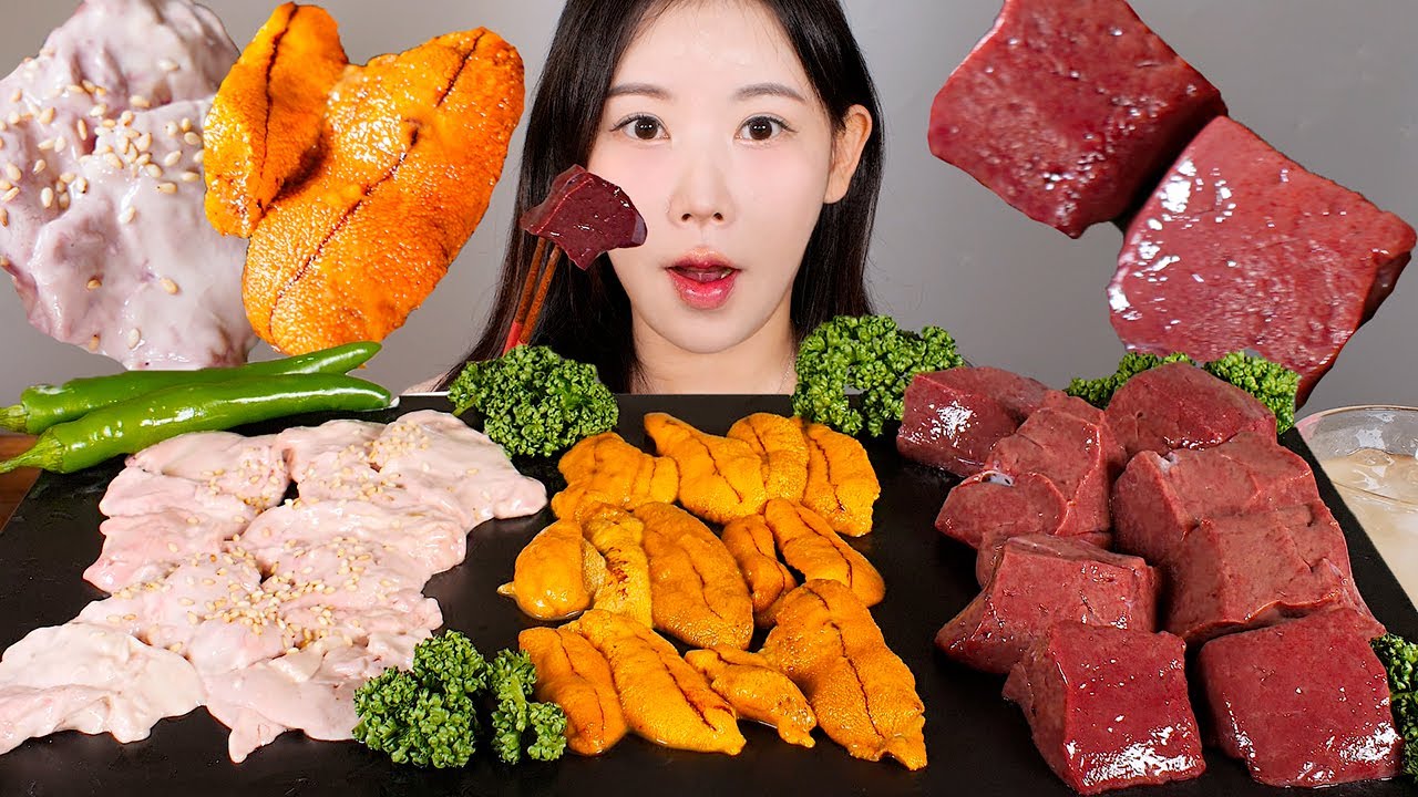 간으로 가득 찬 하루🤤 소 생간, 쥐치 간, 성게알 먹방 Raw Liver [eating show] mukbang korean food
