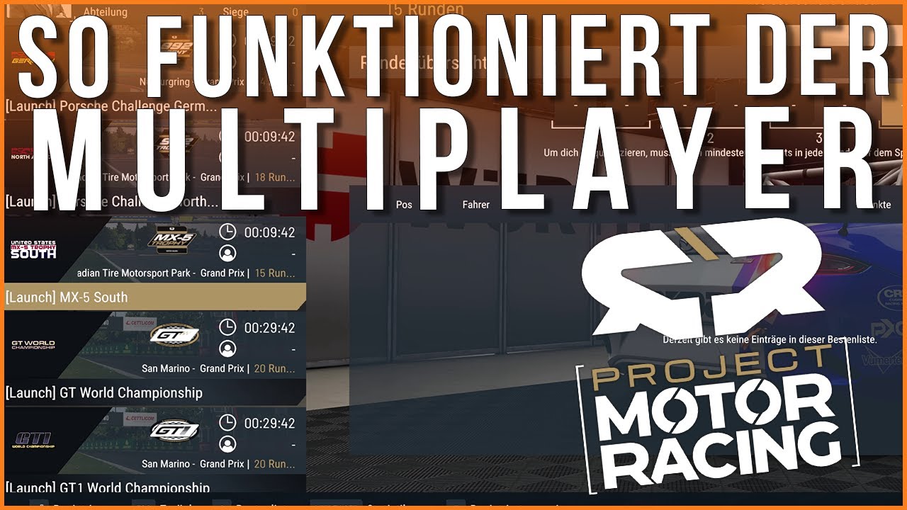 So funktioniert der Multiplayer in Project Motor Racing | Ranked, Social, Lobbies & Leaderboards