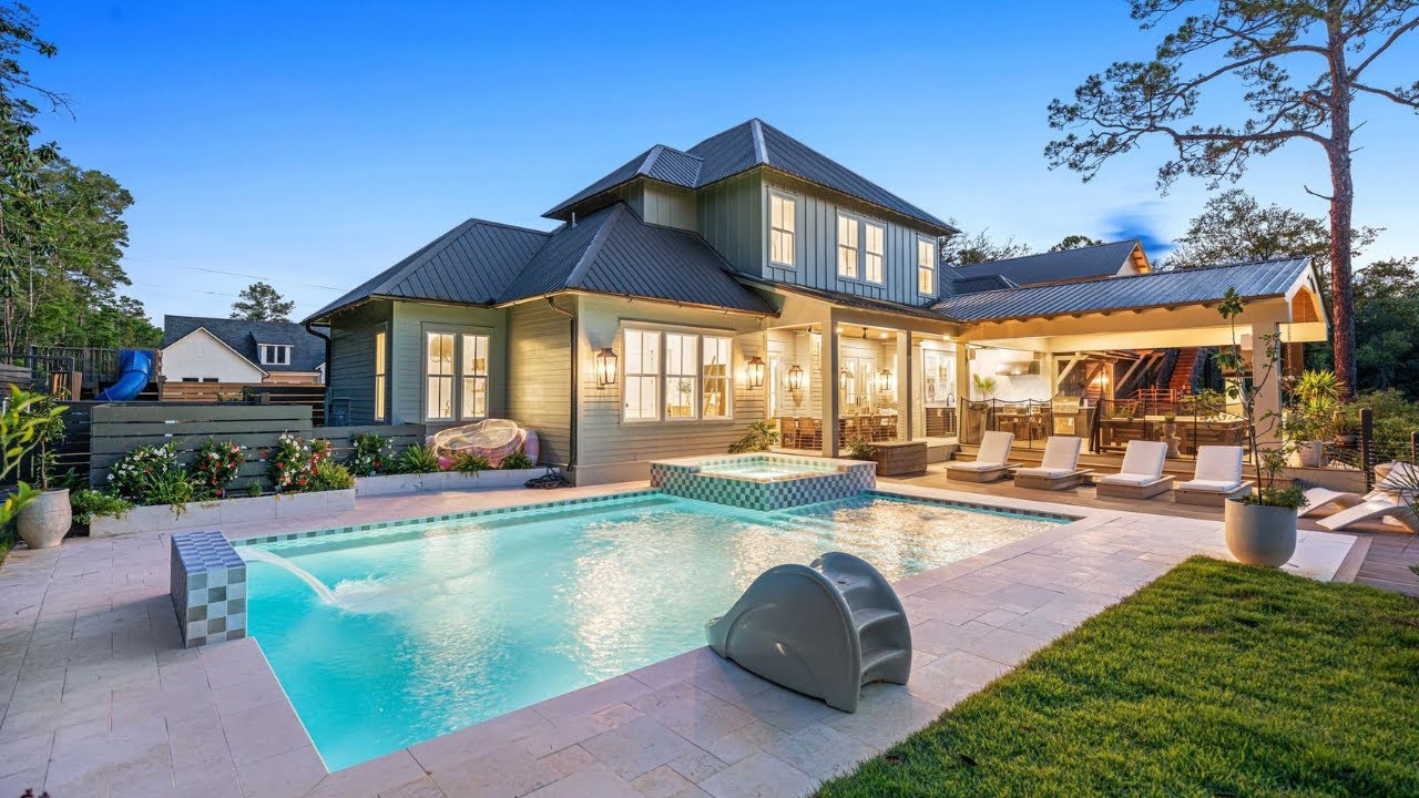 Santa Rosa Beach Florida House Tour - Waterfront Custom Home in Point Washington by 30A