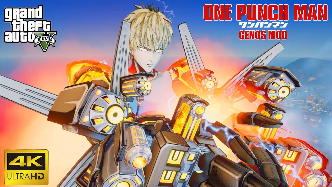 GTA 5 - Genos Mod Gameplay | (One Punch Man) (ジェノス, Demon Cyborg)