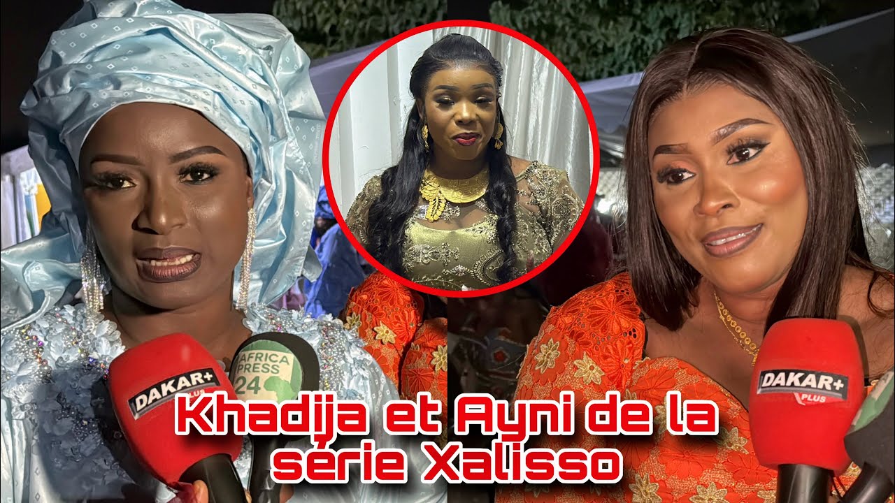 Khadija et Ayni de la Série Xalisso en toute complicité au Mariage de Khady Baba 