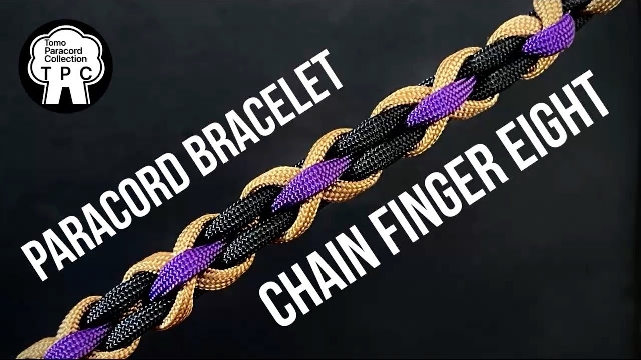 NEW！PARACORD BRACELET！CHAIN FINGER EIGHT PARACORD！HOWTO MAKE！パラコードブレスレットが出来るまでの工程