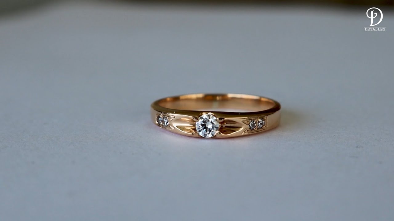 Anillo de compromiso en 14K/ 14k engagement ring
