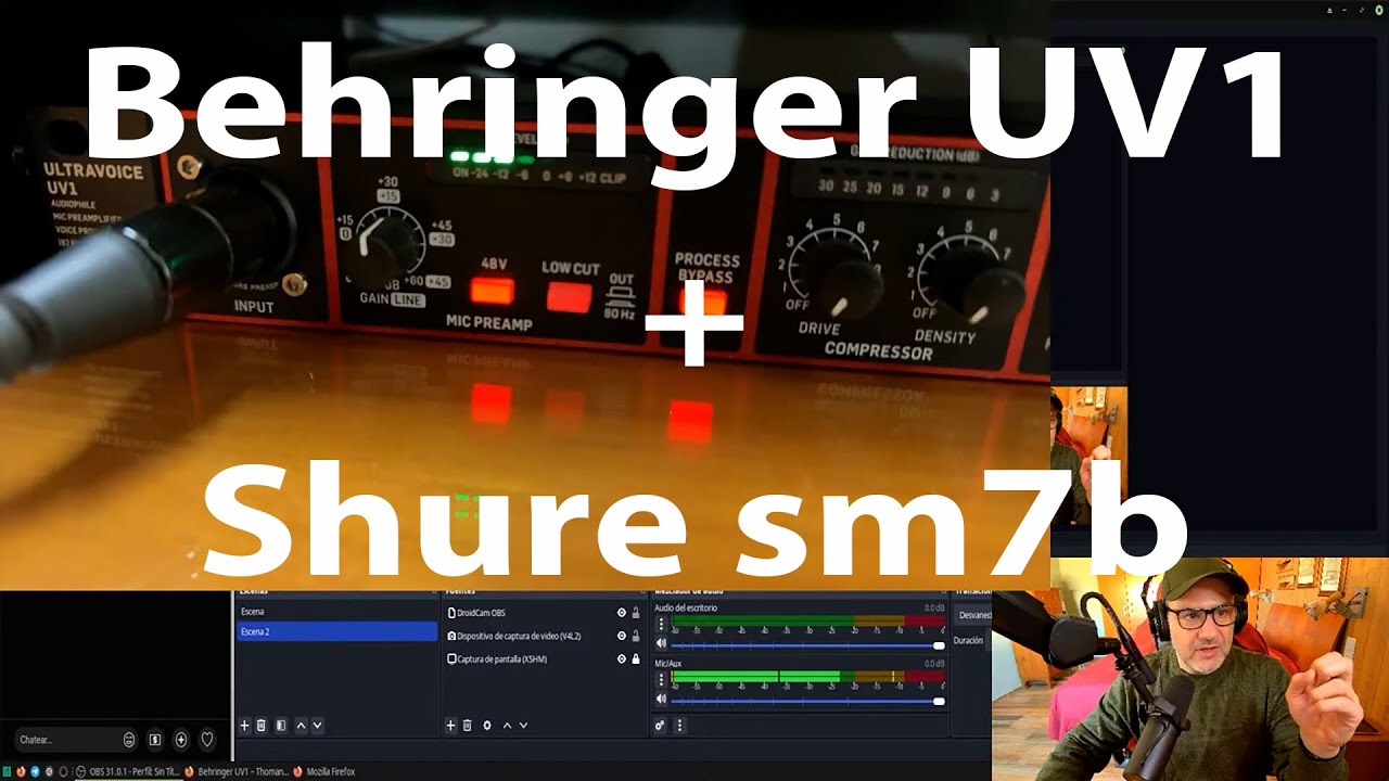 🟢BEHRINGER UV1 CONFIGURACIÓN CON SHURE SM7B
