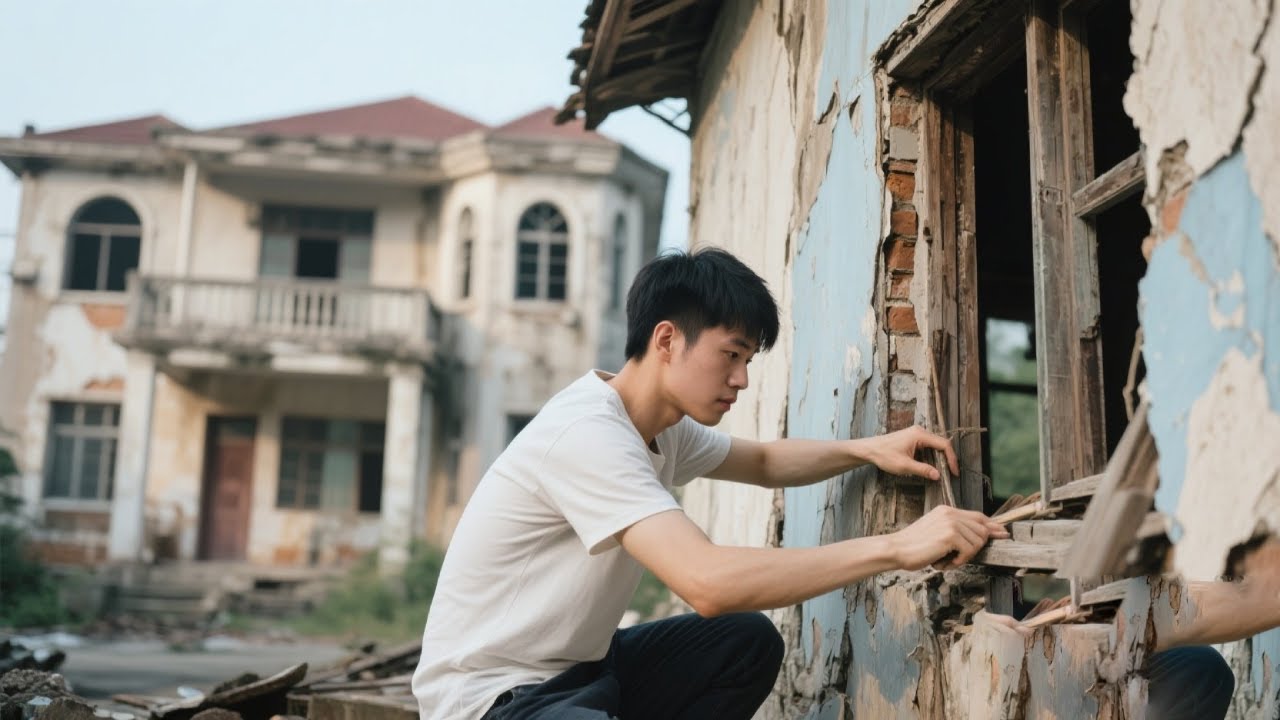 A young man renovated an old house he bought 40 years ago for $5,000  Renovation of the yard