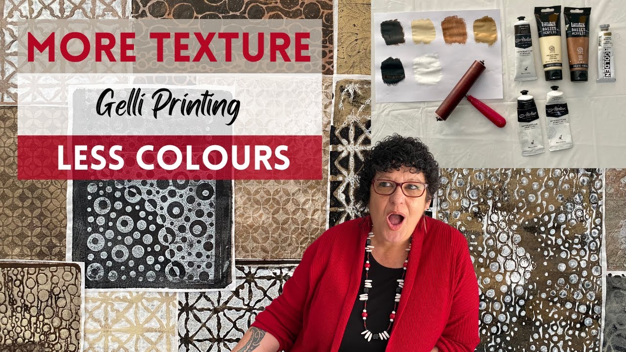 Make More Texture Gelli Printing Using Less Colours
