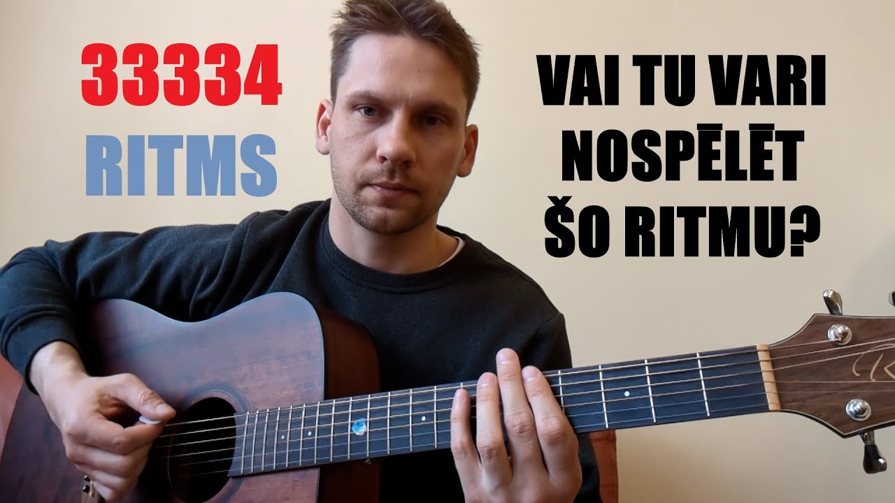 🎸VAI TU VARI NOSPĒLĒT ŠO RITMU? | 33334 RITMS | Ģitārspēles nodarbība