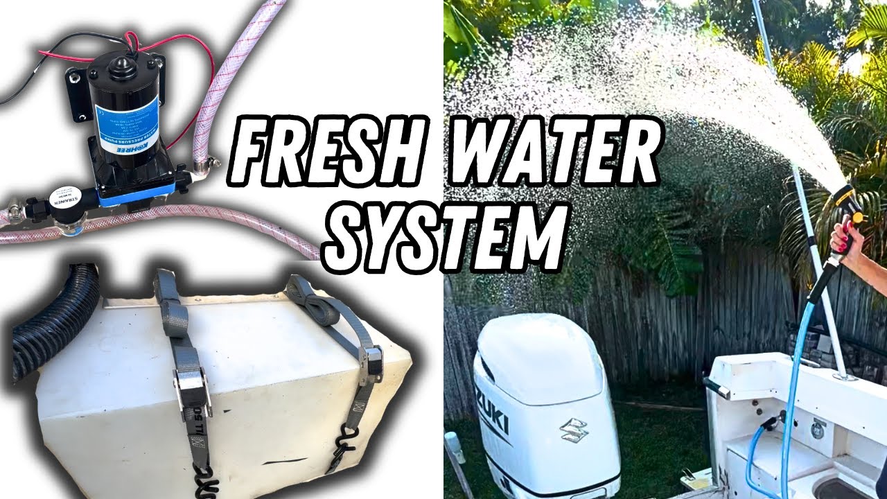 Boat Fresh Water Tank And Pump Installation!!!