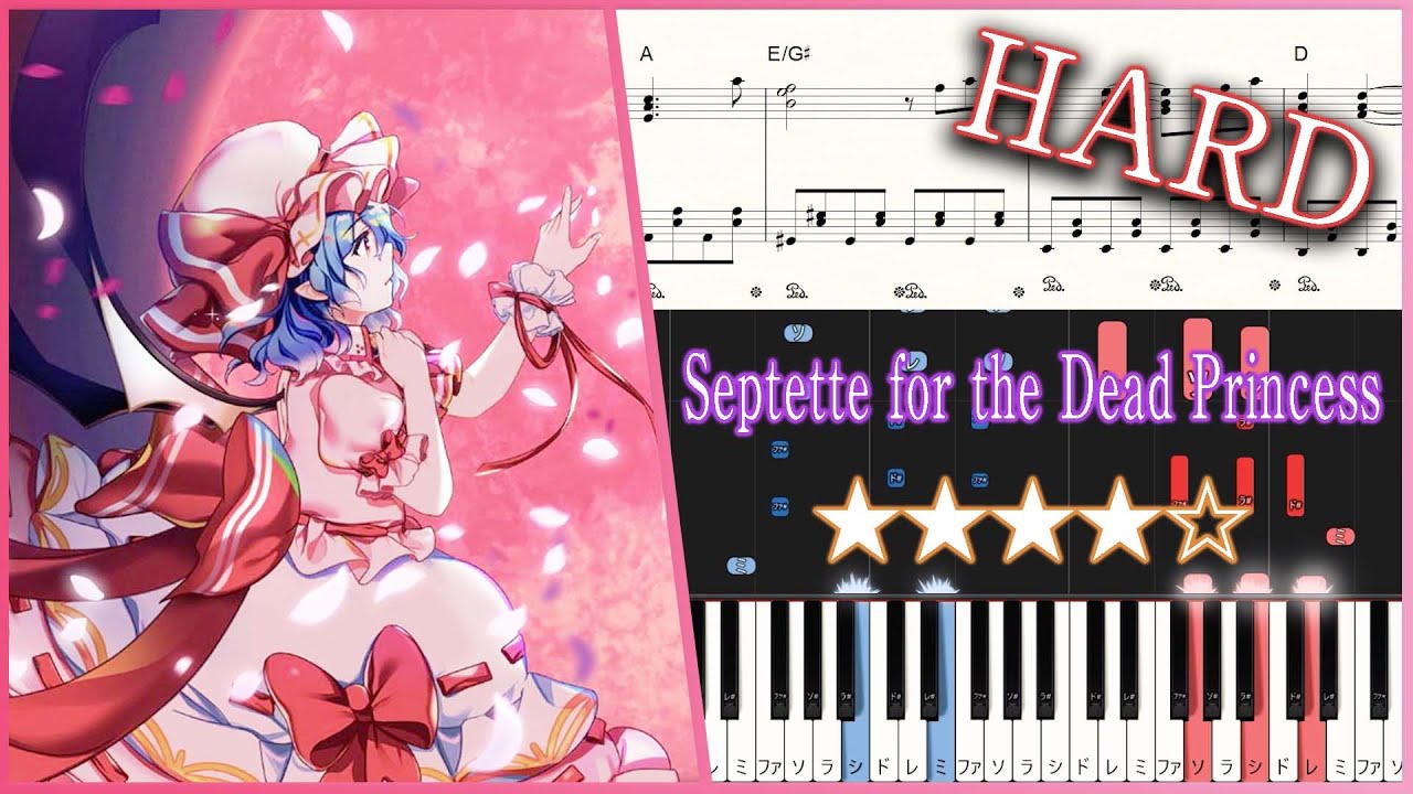 Remilia Scarlet's Theme - Septette for the Dead Princess - Hard Piano Tutorial + Sheets