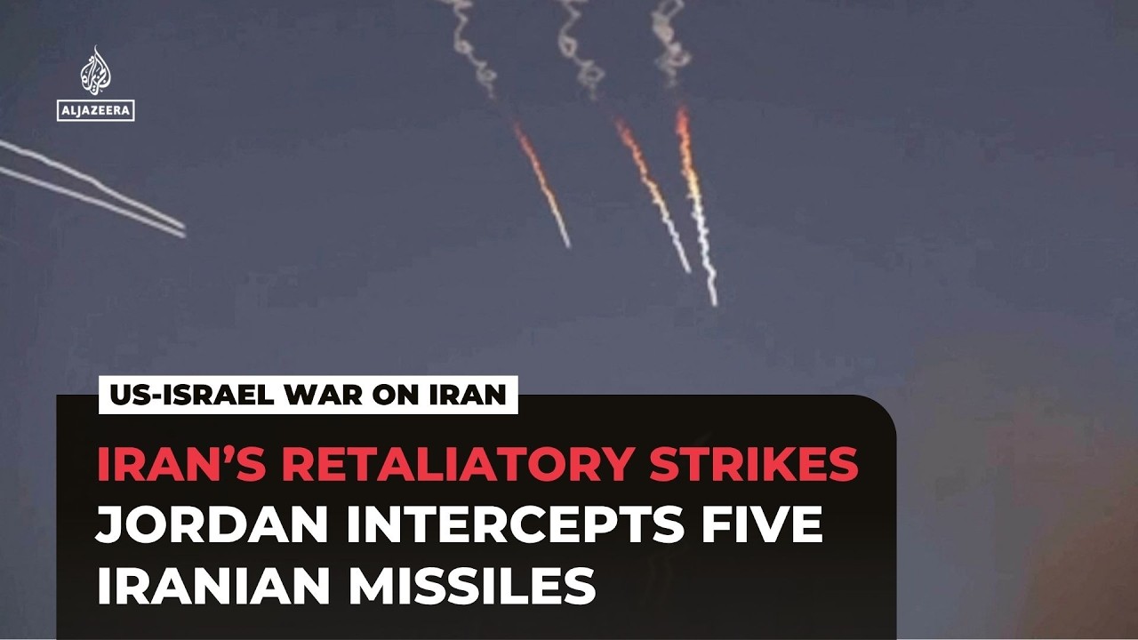 Jordan says air defences intercepted five incoming missiles from Iran