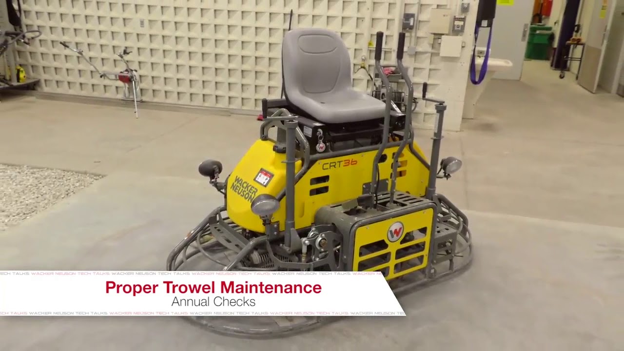 Wacker Neuson TechTalk Ep05  Concrete Trowel Maintenance