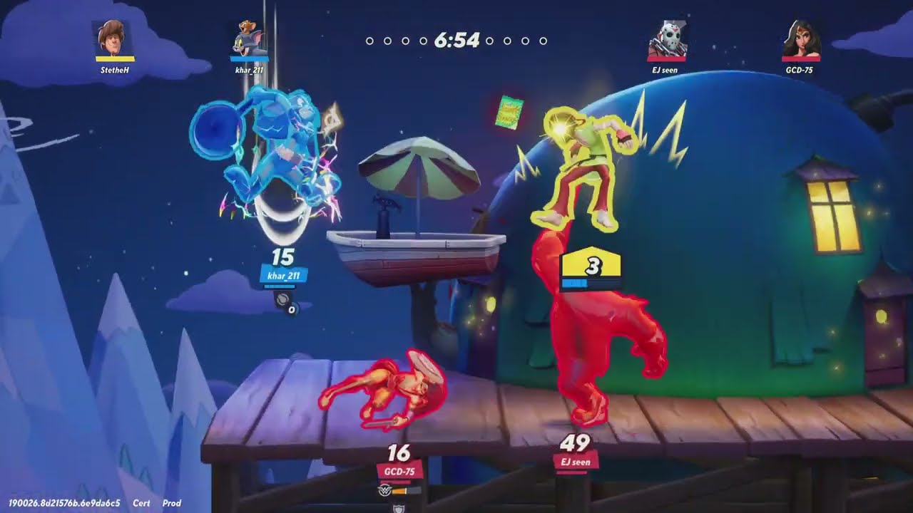 MultiVersus 2 v 2 : Shaggy with Tom & Jerry against Jason Voorhees & Wonder Woman
