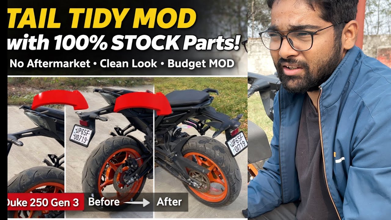 KTM Duke 250 Gen 3 Tail Tidy Mod with Stock Parts! | Clean Look DIY 🍑🔥