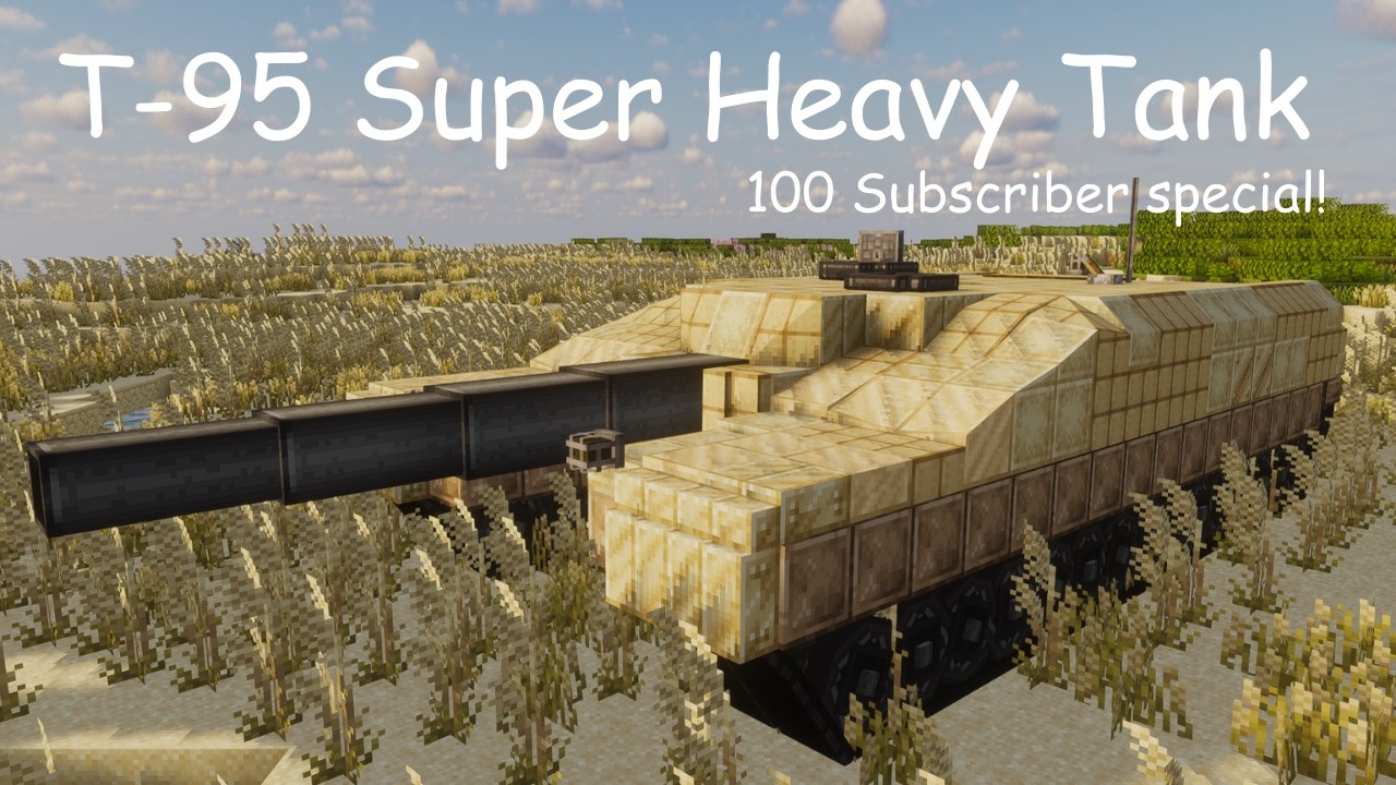 Working T-95 Super Heavy Tank in Minecraft with Create Mod!