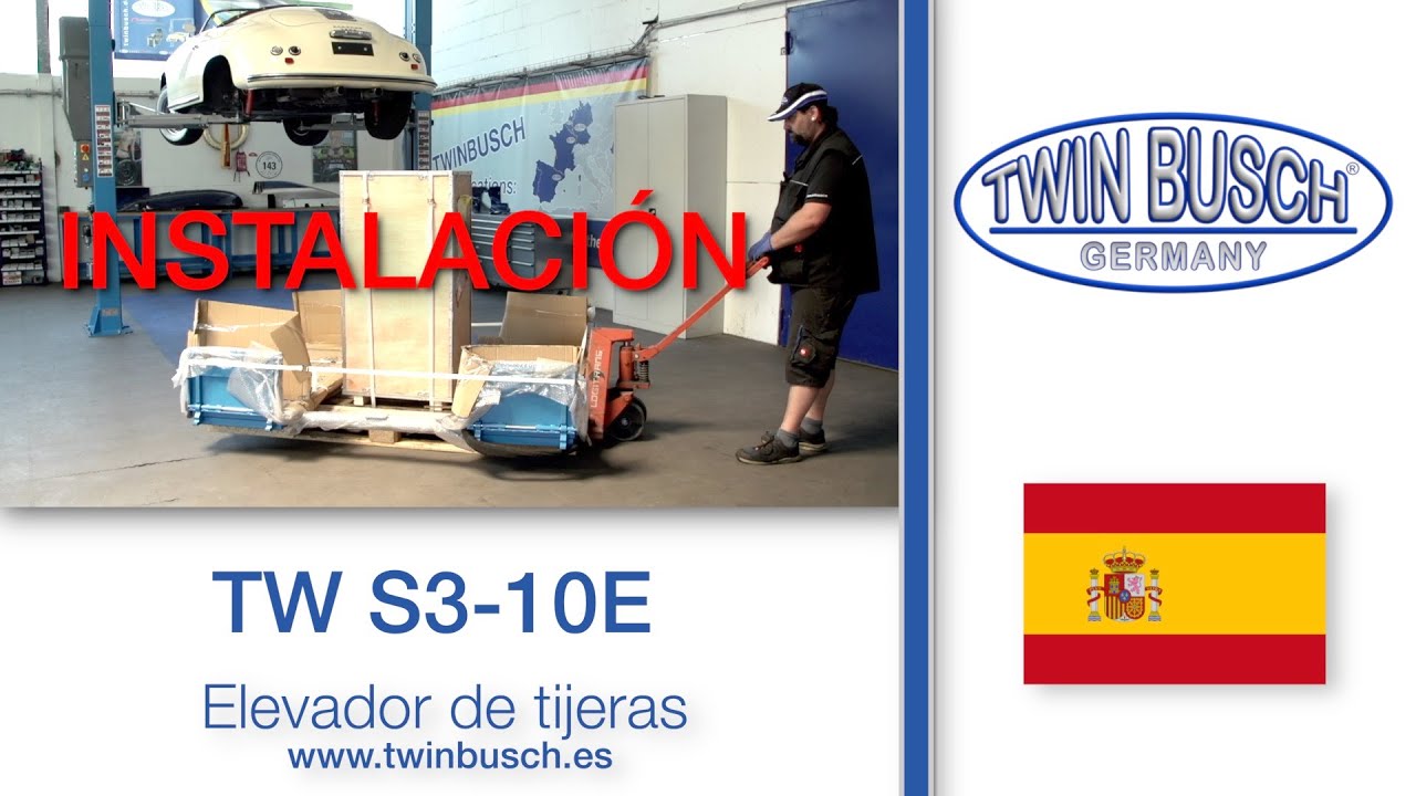 Instalaci&oacute;n del elevador de tijeras m&oacute;vil TW S3-10E de TWIN BUSCH&reg;