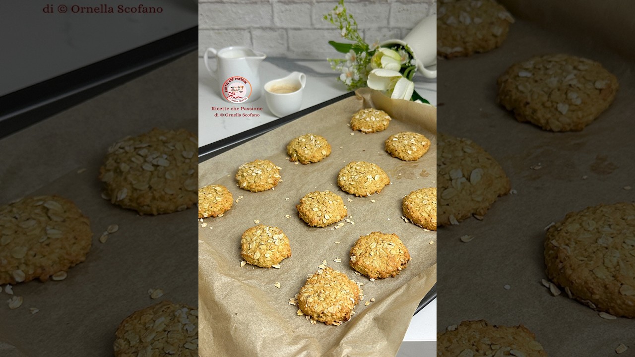 Biscotti rustici ai fiocchi d'avena sani e leggeri con semola integrale - Ricette che Passione