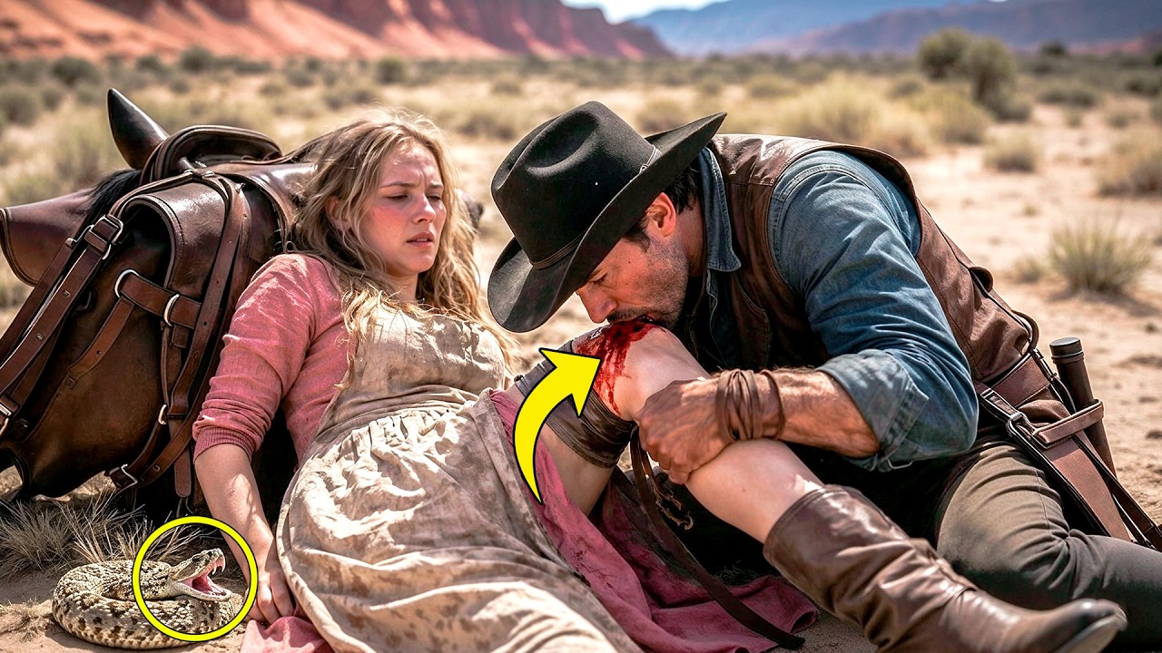 Bitten By A Rattler On The Trail, The Cowboy Sucked The Venom And Stayed Beside Her