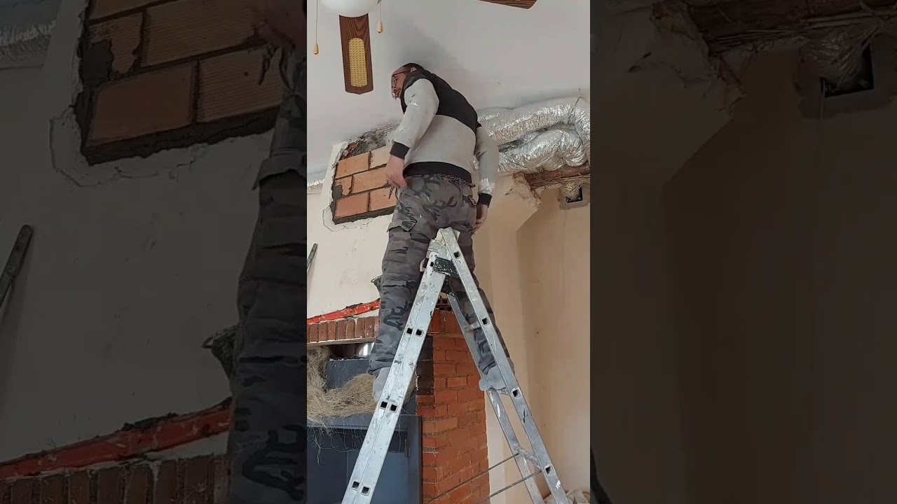 Instalación Chimenea aprobechando el calor residual Albañileria y Decoracion ⚒👷🏽‍♂️
