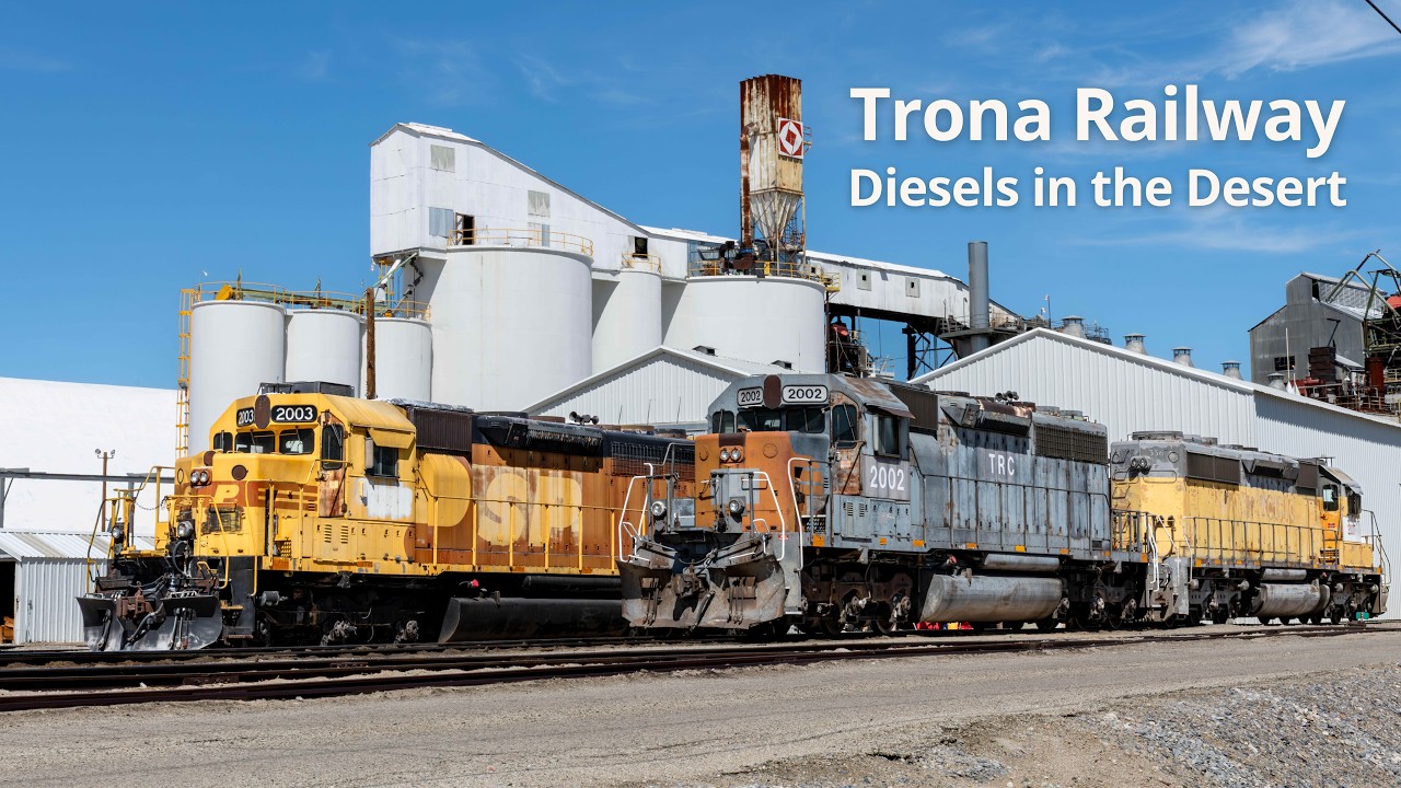 TRONA Railway: Old Diesel Trains in the Desert - Following a Freight Train Ep. 6