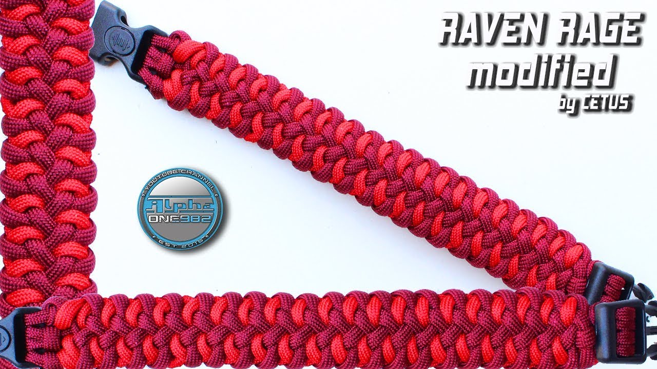 DIY Paracord Bracelet Raven Rage modified by Cetus World of Paracord How to make paracord bracelet