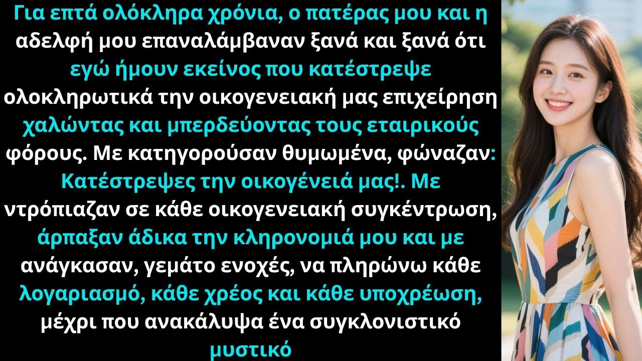 «Ο πατέρας μου και η αδελφή μου με κατηγόρησαν — ώσπου βρήκα κάτι και τους νίκησα»