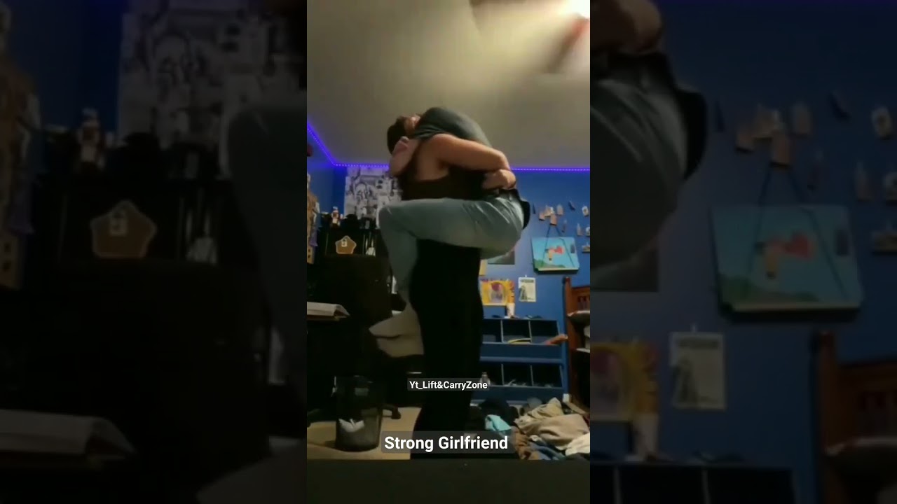 Strong Girlfriend Lifting Boyfriend-4 #love #liftcarrychallenge #liftcarry #dance #wwe #girl #strong