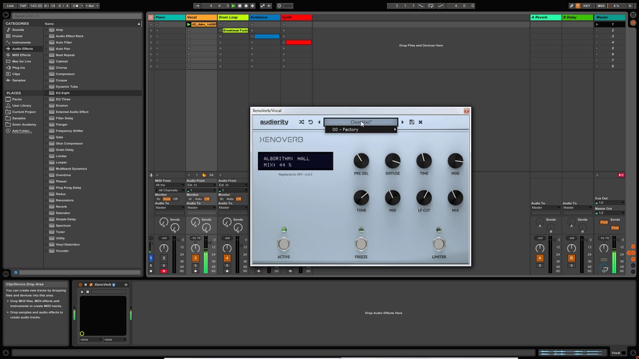 Audiority XenoVerb Reverb Plugin Walkthrough