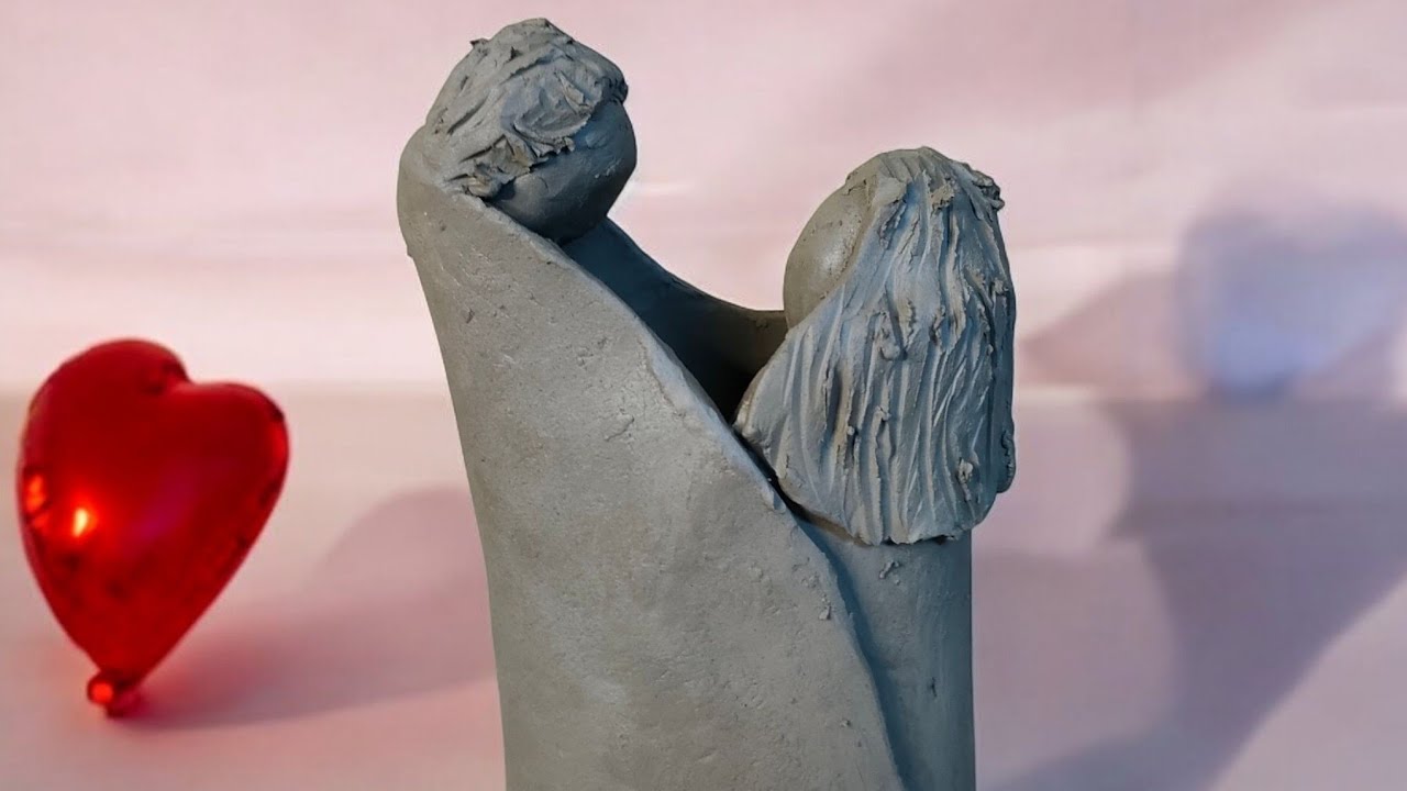 How to make a loving couple sculpture using my template.