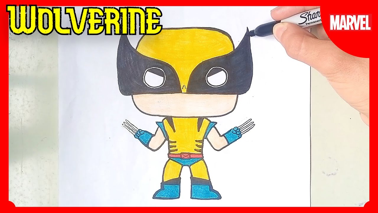 Cómo DIBUJAR a WOLVERINE FUNKO POP | Marvel Comics