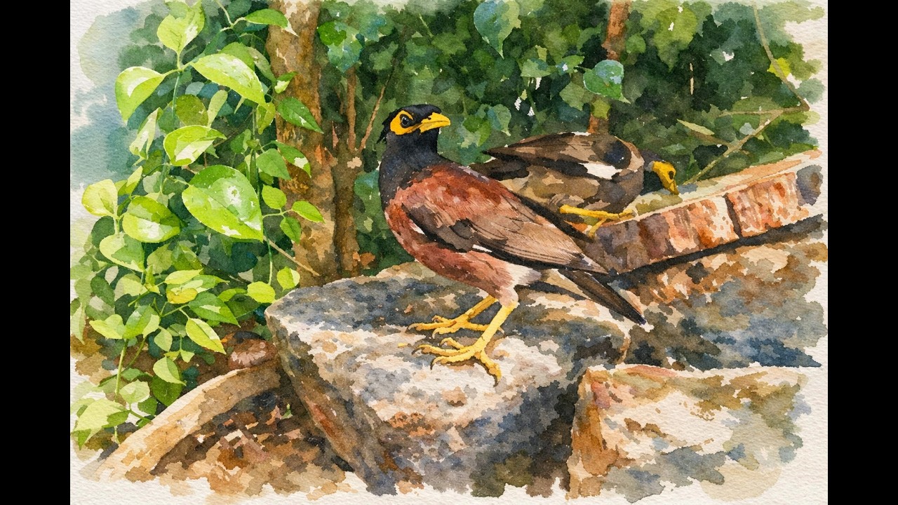 Acoustic Mimicry: Common Mynas Imitating Urban Traffic Noises and Local Household Sounds