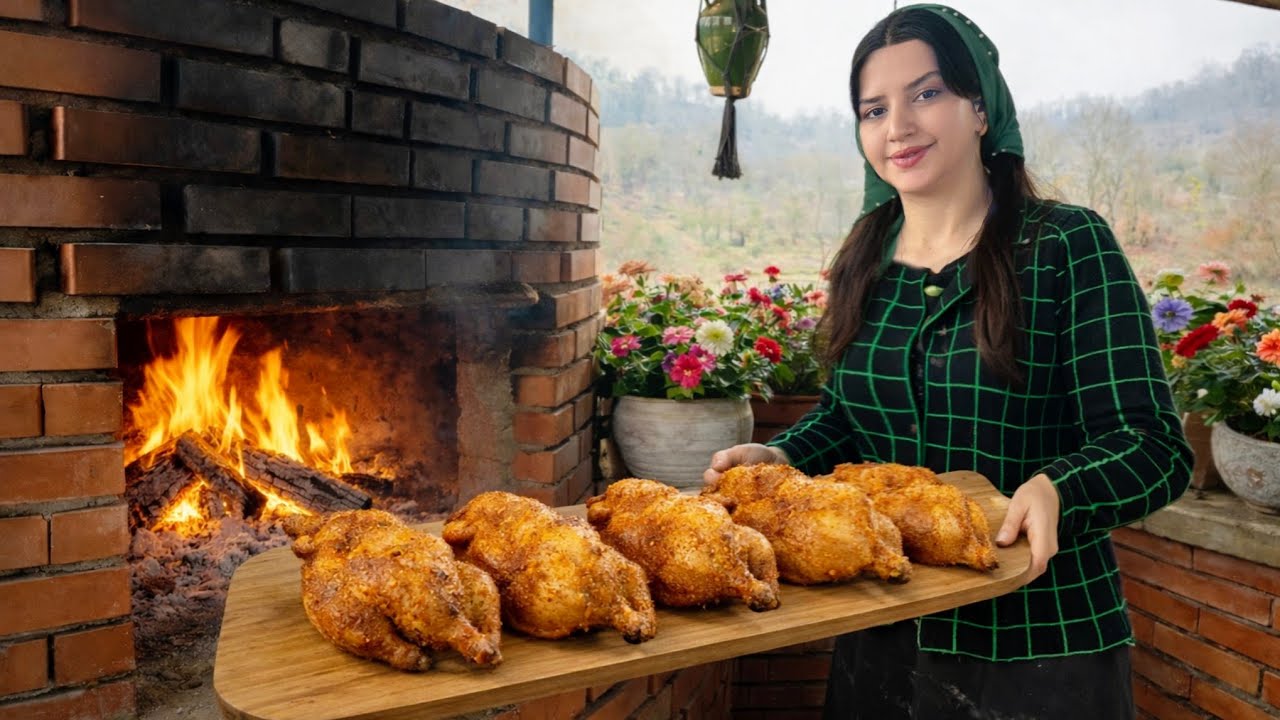 Cooking whole chickens in the oven and Caesar salad