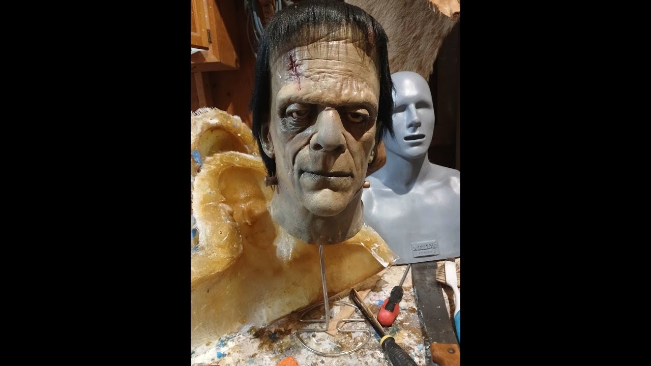 Starting the Karloff Frankenstein (sculpting in Monster Clay)