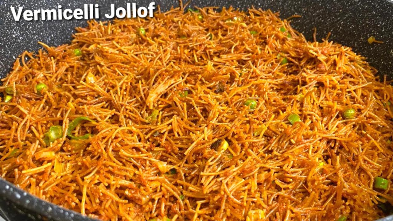 A Delicious Vermicelli Jollof// Easy Vermicelli Jollof// Masof's kitchen