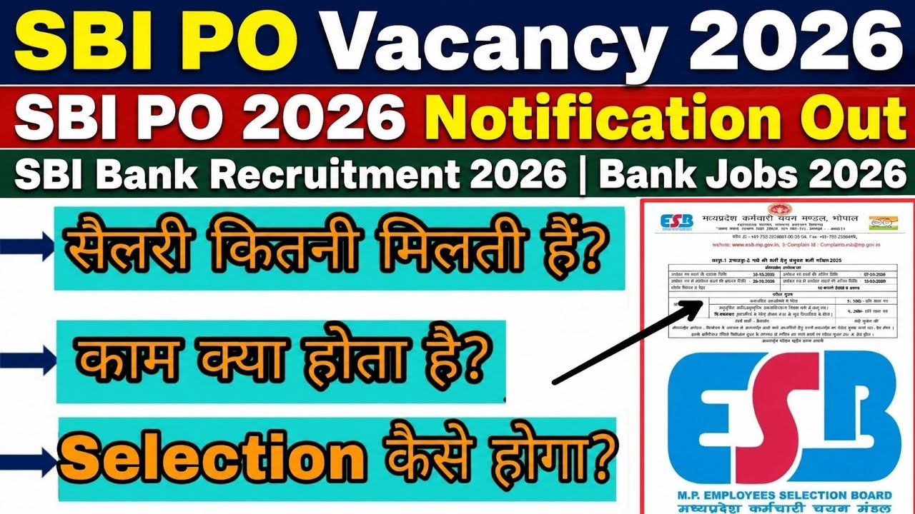 SBI PO Vacancy 2026 | SBI PO 2026 Notification Out | SBI Bank Recruitment 2026 | Bank Jobs 2026
