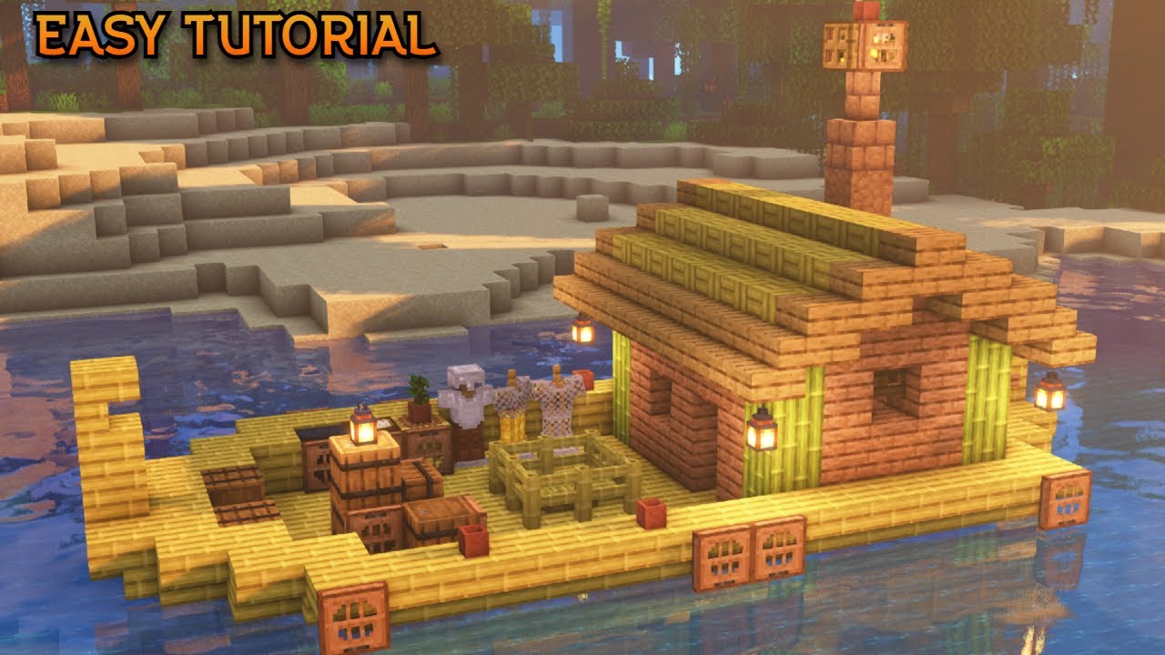 Minecraft | Bamboo Boat Starter House | Easy Build Tutorial