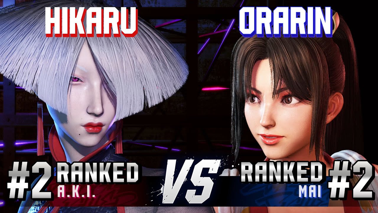 SF6 ▰ HIKARU (#2 Ranked A.K.I.) vs ORARIN (#2 Ranked Mai) ▰ High Level Gameplay