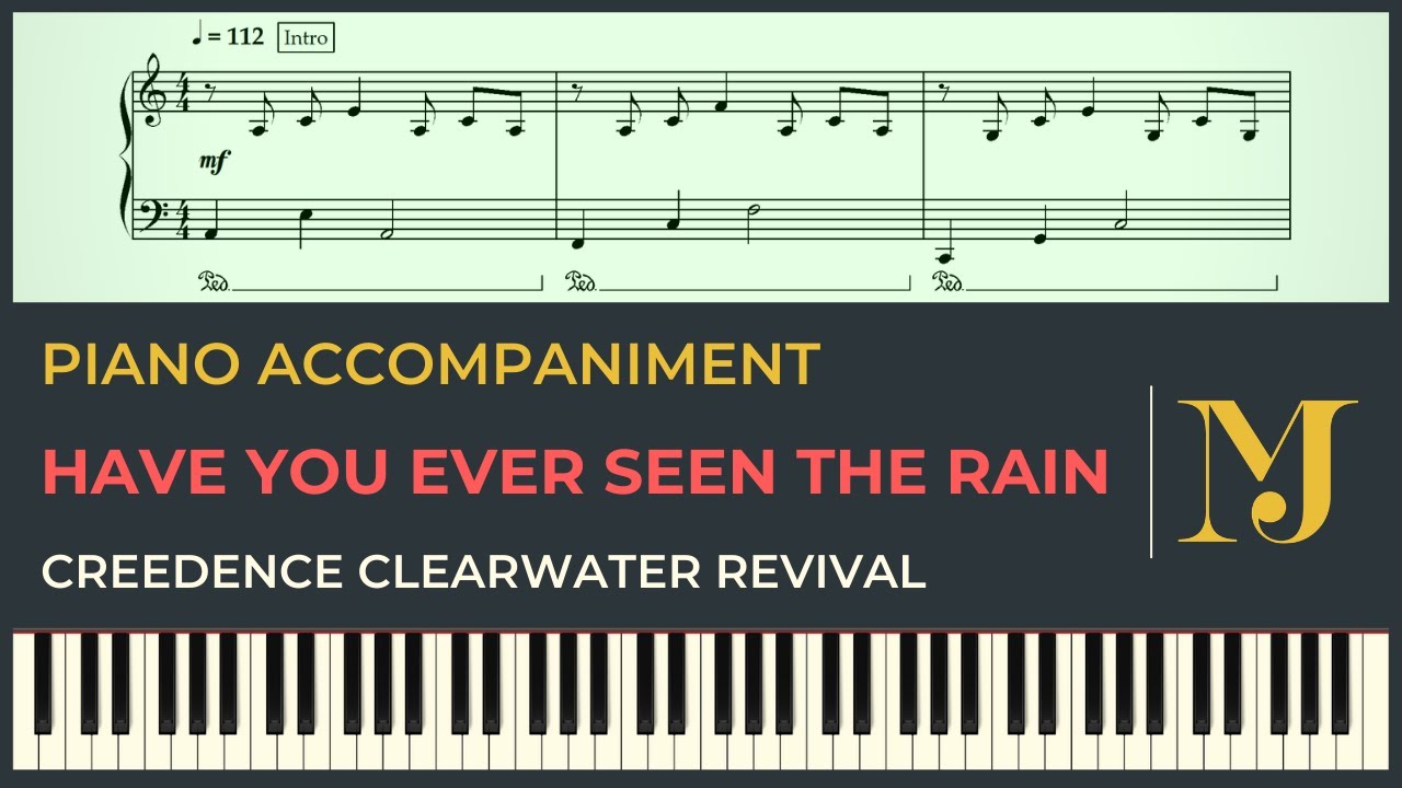HAVE YOU EVER SEEN THE RAIN– Creedence Clearwater Revival | Piano Karaoke Cover & Lyrics + SHEETS
