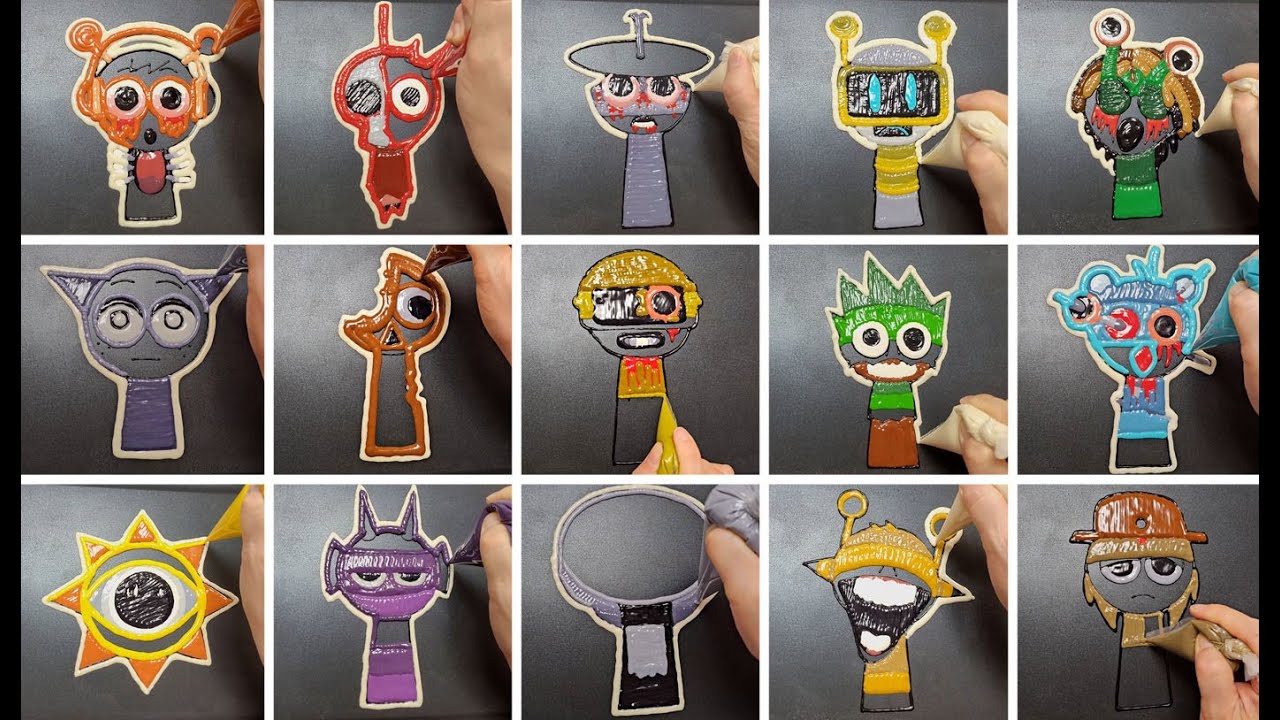 Incredibox Sprunki : Oren, Raddy, Cluker, Fun bot, Vineria, Gray, Brud... pancake art challenge
