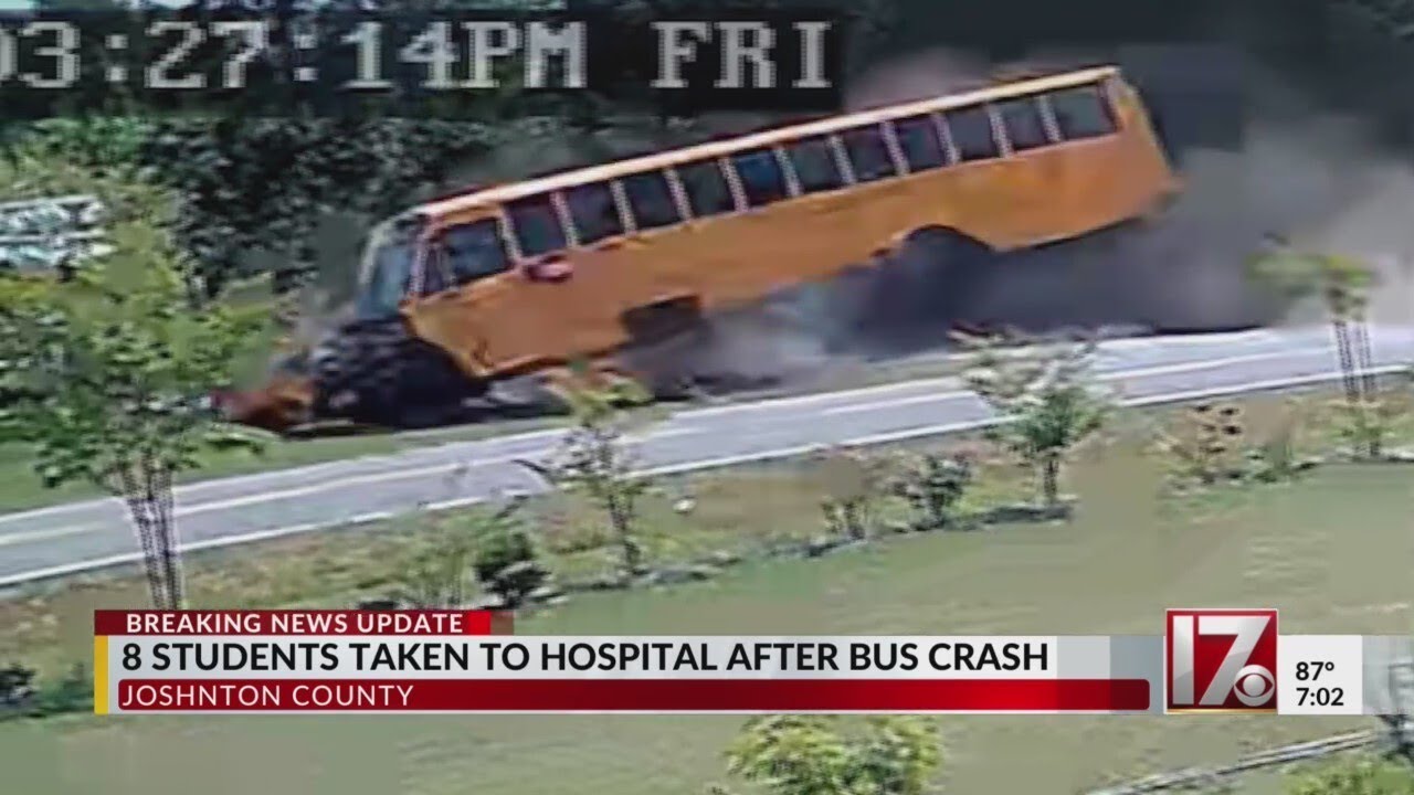 8 students injured in school bus crash in Johnston County, district says