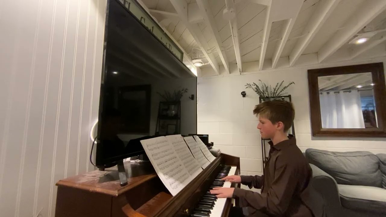 Twelve year old boy plays a beautiful Sonatina on piano      @SethisBeethoven 