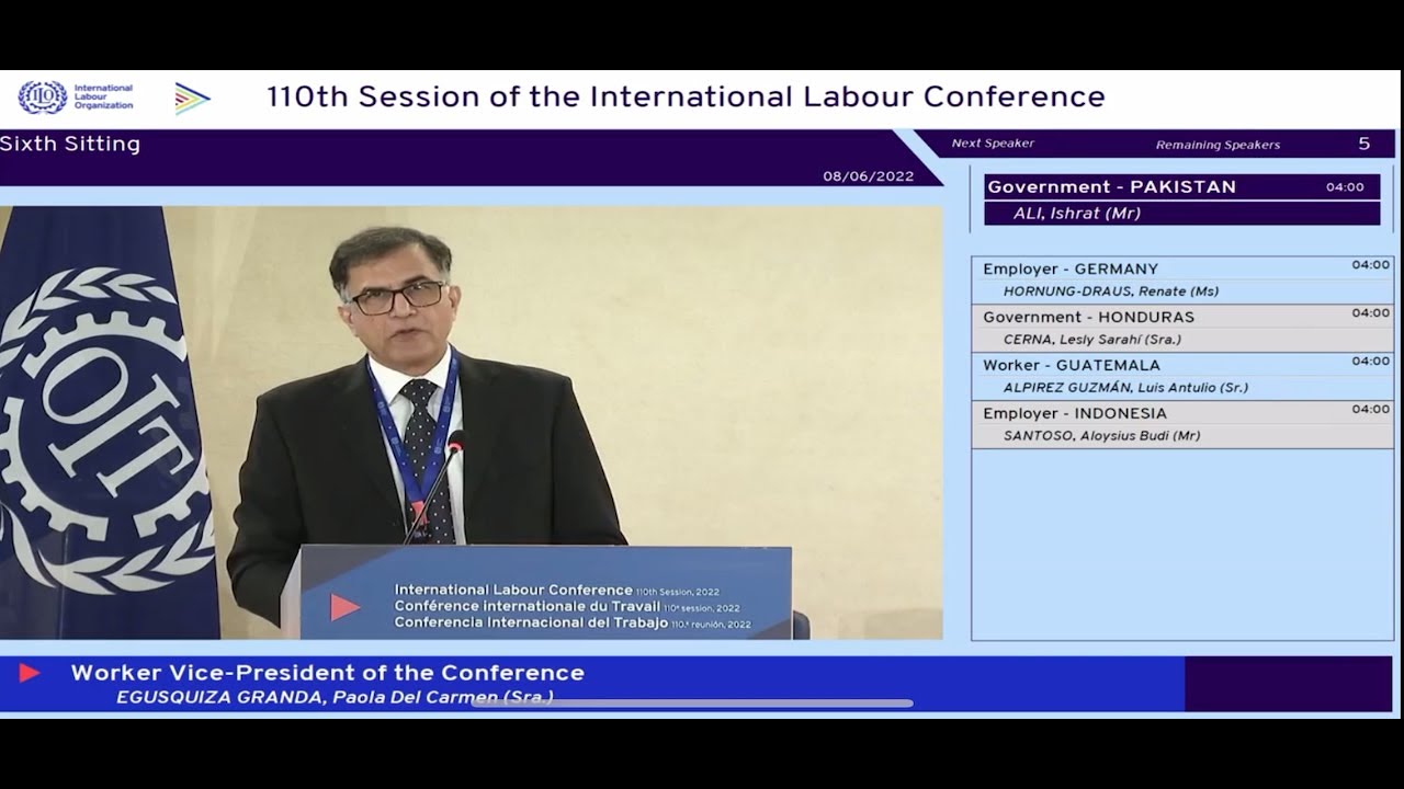 Plenary Speech - Mr. Ishrat Ali, Federal Secretary, MOPHRD, Pakistan Government Delegate