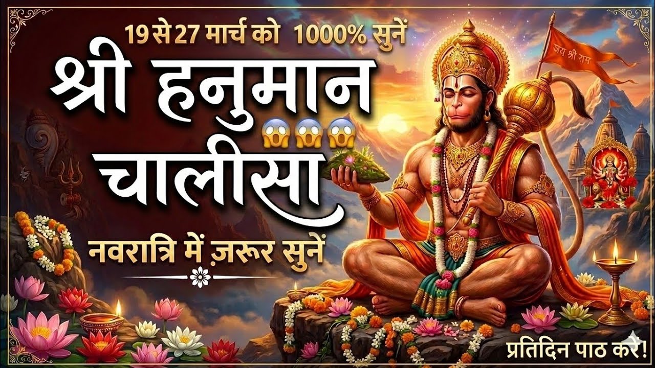 हनुमान चालीसा | Hanuman Chalisa Full | Bajrangbali Bhajan 2026 🔥 || श्री हनुमान चालीसा पाठ 🙏🏻