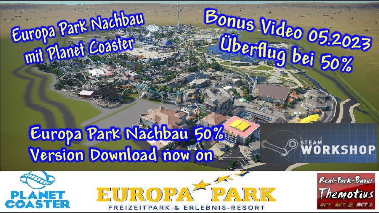 Europa Park Nachbau mit Planet Coaster Überflug bei 50% und Download Link