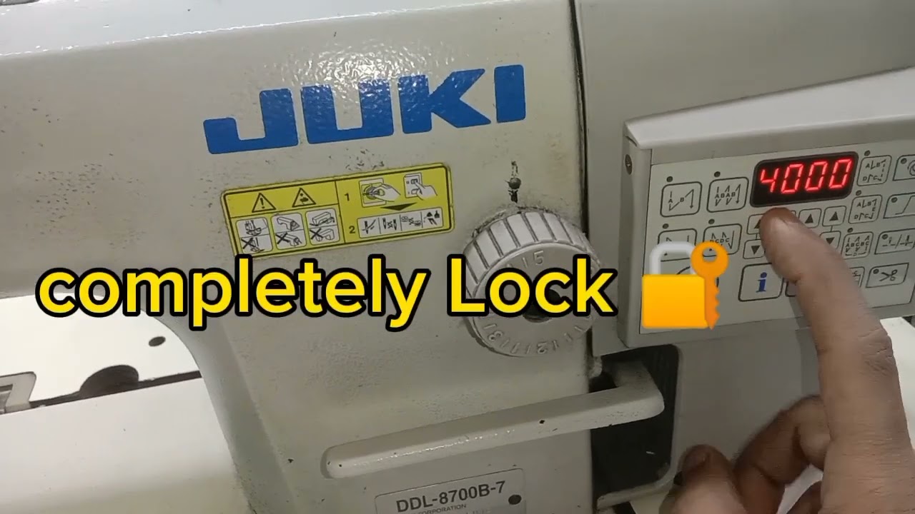 Juki 8700b-7 Speed Setting. How to Speed Lock & Unlock Juki DDL-8700B-7.juki 8700speed kaise badhaye